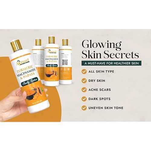 Turmeric body cream? Handmade Niacinamide papaya Turmeric Moisturizer lotion for Dark Spots, Hyperpigmentation, Acne Scars, Evens Tone- turmeric skincare -All Skin Types 8oz (CREAM)