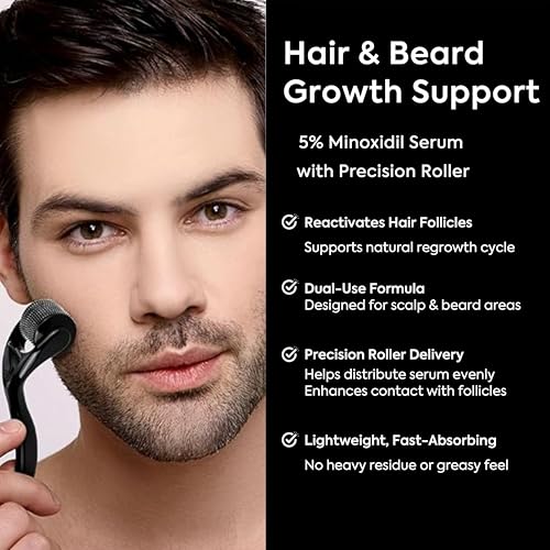 TOMUM 5% Minoxidil Beard Growth Serum for Men