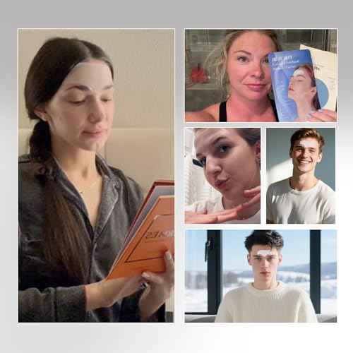 Forehead Wrinkle Patches Overnight 14pcs with Collagen, jelly forehead patches help smoother Wrinkle Filler & Deep Line, Gentle Skin Care Gifts Set for Women