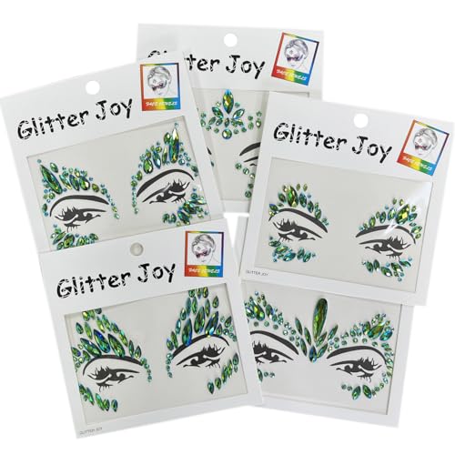 Festival Face Gems Sticker - 5-Pack Rhinestone Body Jewels