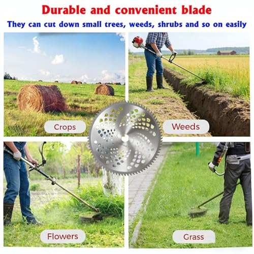 OFCOX 10" Carbide Tipped Blade 2-Pack for Brush Cutter