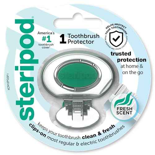 Steripod Clip-On Toothbrush Protector, Keeps Toothbrush Fresh and Clean, Fits Most Manual and Electric Toothbrushes, 1 Count