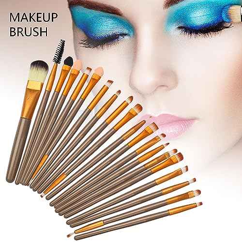 All in One Makeup Kit - 2X14 Eyeshadow Palette, Liquid Foundation, Eyeliner Pencils, Contouring Stick, Lip Gloss, 20Pcs Makeup Brushes (Black)