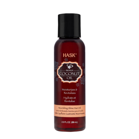 HASK Coconut Nourishing Shine Oil for all hair types, color safe, gluten-free, sulfate-free, paraben-free, cruelty-free - 2 Fl oz Hair Oil