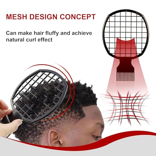 2 Pcs Afro Twist Hair Comb and Hair Sponges for Men Women Curls, Hair Sponge Upgrade Set, Curl Sponge Brush for Hair and Twist Comb for Barber and Personal Curl Hair Styling
