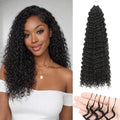 Water Wave Feather Crochet Hair Extensions - 18 Inch, 50 Strands