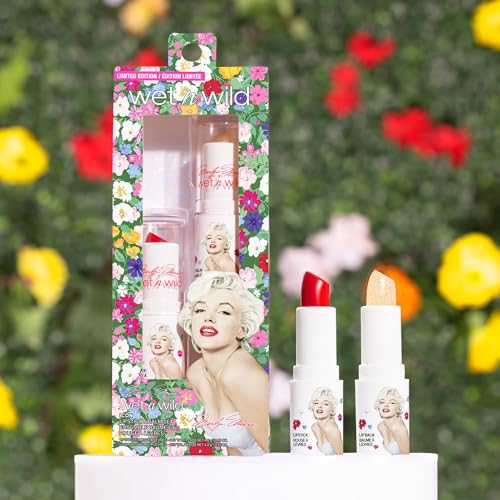 wet n wild Marilyn Monroe Red Lipstick & Glitter Balm Set
