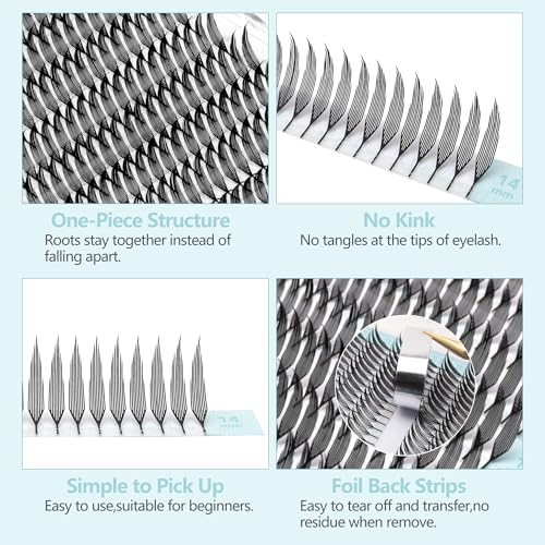 Premade Anime Spire Lash Extensions 0.07D 9-15mm