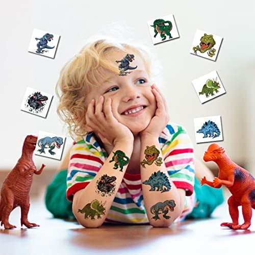 CHARLENT 148 PCS Dinosaur Temporary Tattoos for Kids