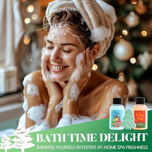 Advent Calendar 2025 Women Christmas Hand Cream Gifts Sets, 24 Days Skincare Advent Calendar for Teen Girls Xmas Countdown Calendar, 24pcs Spa Gift Set Bubble Bath, Shower Gel, Body Lotion Scrub etcs