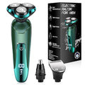 Electric Razor for Men, Electric Shavers for Men's Faces, 3D Rotary for Shaving with Nose Trimmer, Wet/Dry Mens Shaver, Waterproof Mens Razors for Shaving Gifts for Husband, Dad, Boyfriend