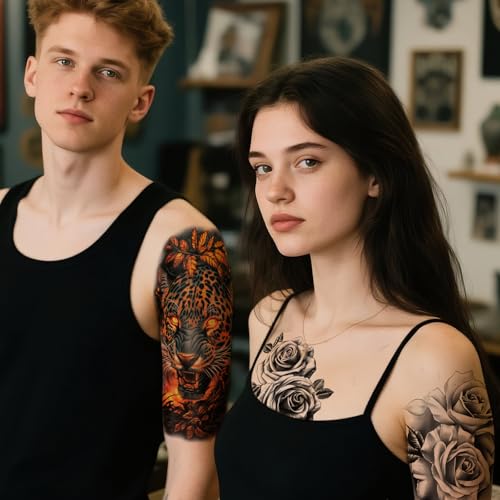 34 Sheets Waterproof Temporary Tattoo Stickers for Adults & Kids