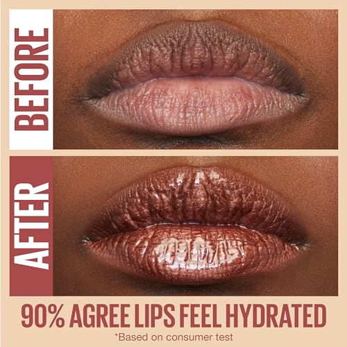 Maybelline Lifter Gloss, Hydrating Lip Gloss with Hyaluronic Acid, High Shine for Plumper Looking Lips, Silk, Warm Mauve Neutral, 0.18 Ounce