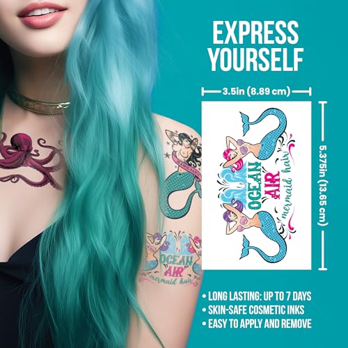 Savvi Manic Panic Sea Nymph Temporary Tattoos - 36 Pack