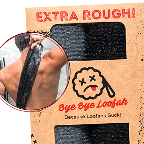 Extra Rough Exfoliating Washcloth - 2 Pack Back Scrubber