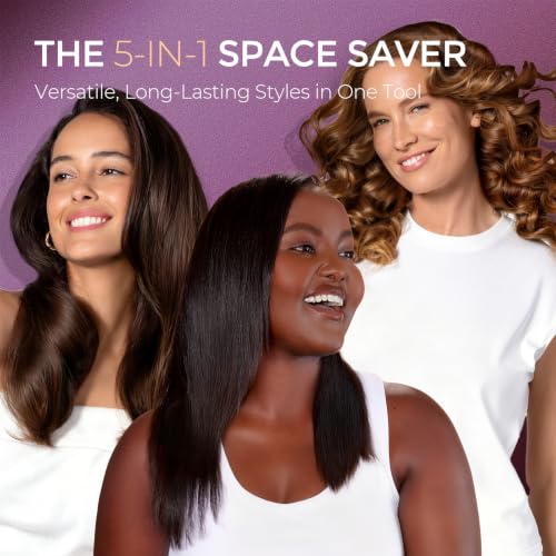 TYMO Flat Iron Hair Straightener Brush, 200M Ions, Anti-Frizz