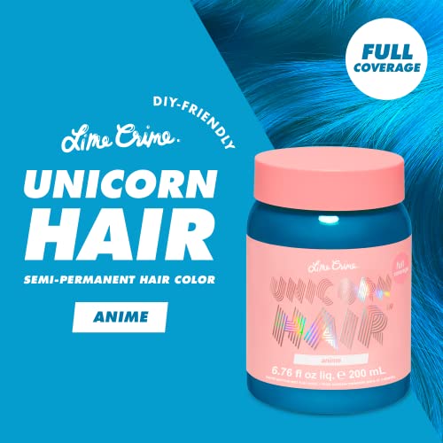 Lime Crime Unicorn Hair Dye Anime Candy Blue Semi-Permanent