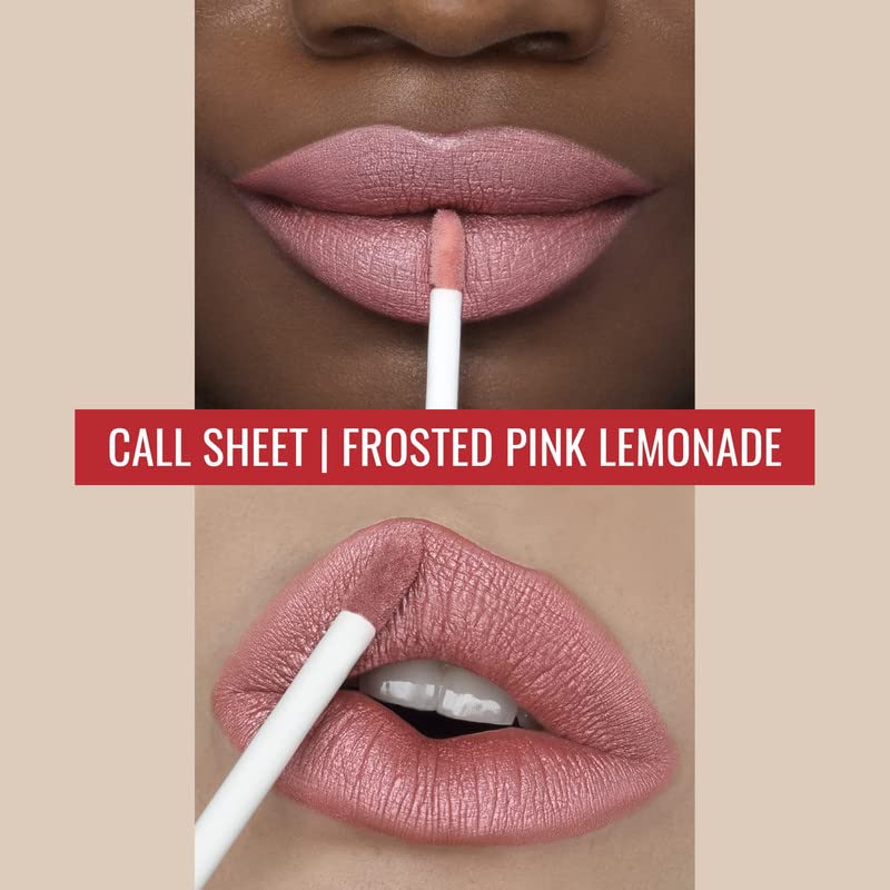 Runway Rogue Silk Glam Liquid Lipstick, Long Wear Frosted Pink-Lemonade Lipstick, ‘Call Sheet’