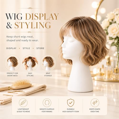 Smilco 11" Foam Wig Head Mannequin Stand - 3 Pack