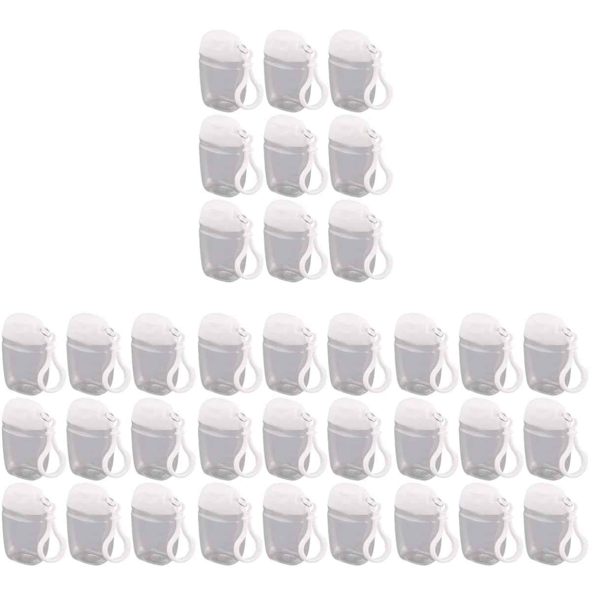 36 Pcs Flip Cap Bottle with Hook Refillable Travel Bottles Multi-function Empty Bottles Empty Hand Bottles Practical Small Bottles Leakproof Travel Bottles Keychain Hand Dispenser