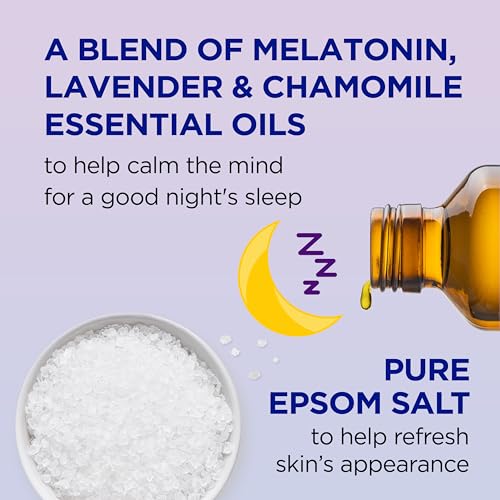 Foaming Bath with Pure Epsom Salt & Melatonin Sleep Soak - 34 fl oz