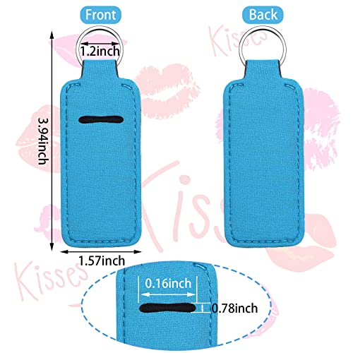 Tudomro 40 Pack Lipstick Keychain Holder with Clip Colorful Portable Lip Balm Holder Keychain for Women(Multicolor Clips)
