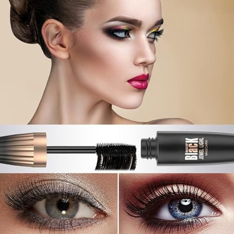 4D Silk Fiber Mascara - Waterproof Black Lengthening & Volumizing