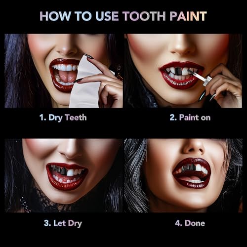 Black Tooth Paint for Halloween Cosplay & SFX Makeup