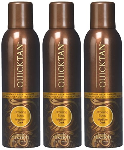 Body Drench QuickTan Bronzing Spray Instant Self Tanner, Medium/Dark, 6 Fl Oz (Pack of 3)