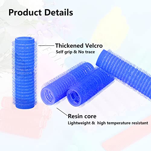 Heatless Self Grip Small Hair Rollers Set with Rat Tail Comb - 18 Pack