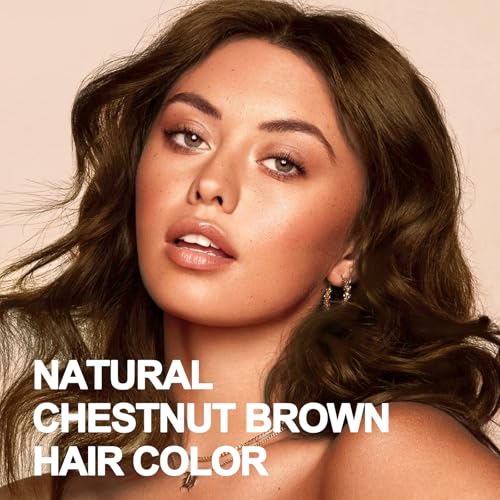 Chestnut Brown Hair Dye Shampoo - 3-in-1 Color, 16.9 Fl Oz