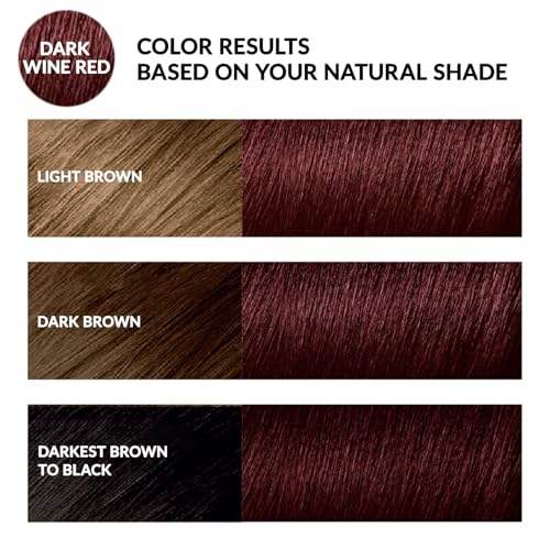 Lymznus Dark Wine Red Hair Dye Shampoo 3-in-1 for Gray Coverage (Variation: Dark Wine Red)