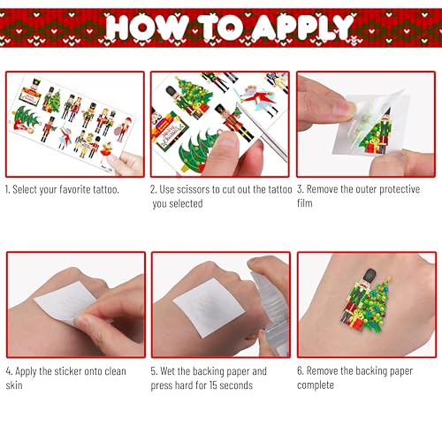 103 PCS Nutcracker Temporary Tattoos - 90s Hippie Party Favors