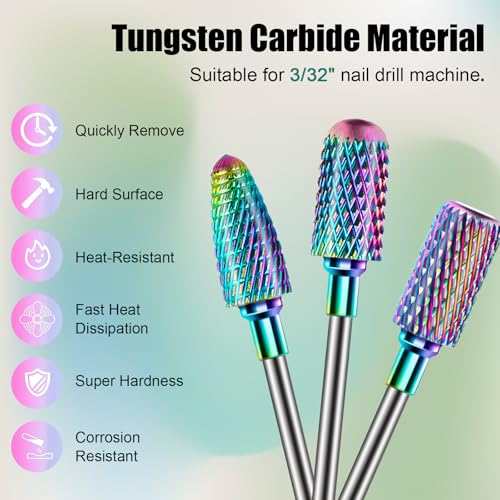 13PCS Nail Drill Bits Set - Tungsten Carbide & Ceramic Efile Bits