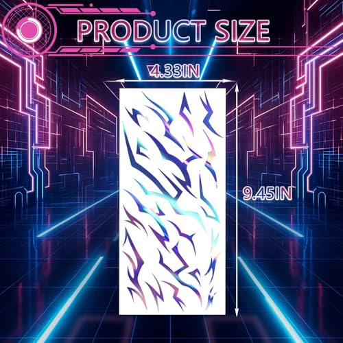 Holographic Temporary Tattoos - 75Pcs K-Pop Cosplay Stickers