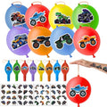 Monster Truck Party Favors 72pc Set - Balloons & Tattoos