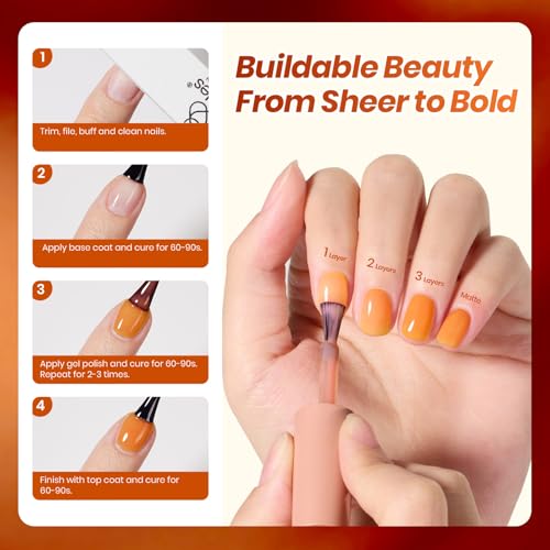 Beetles Jelly Gel Polish Set - 6 Tortoise Fall Colors