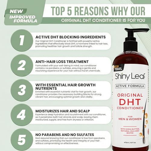 Shiny Leaf DHT Conditioner with Rosemary & Biotin, 16 oz