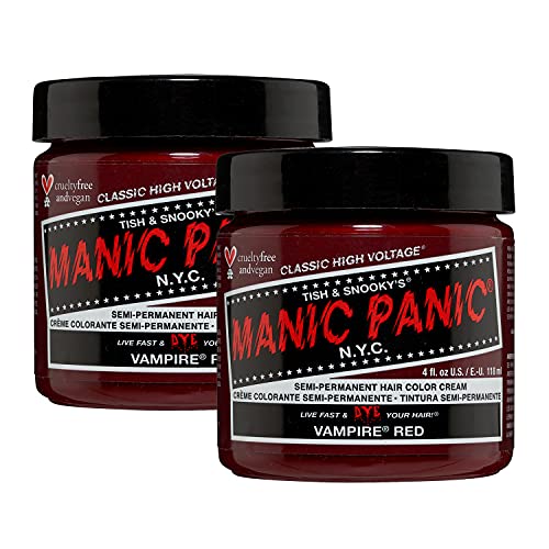 Manic Panic Vampire Red Semi-Permanent Hair Dye 4 oz – Direct-Apply, Vegan