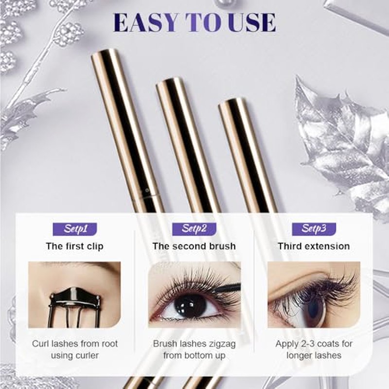 Nitvei Waterproof Quick-Dry Mascara for Longer, Fuller Lashes