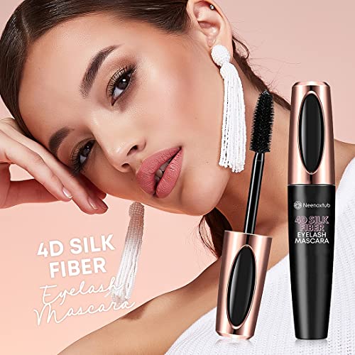 4D Silk Fiber Lash Mascara Waterproof & Long-Lasting, 2 Pack