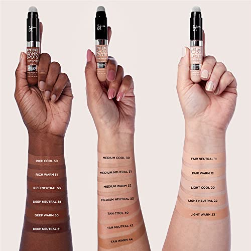 IT Cosmetics Bye Bye Dark Spots Concealer + Brightening Serum ? 2% Niacinamide, Hyaluronic Acid & Caffeine - Medium Coverage, Natural Finish, All Skin Types - 0.22 fl oz