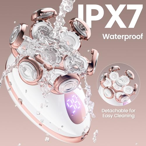 Women’s Electric Rotary Shaver for Legs Bikini Underarms Waterproof Cordless Grooming Kit