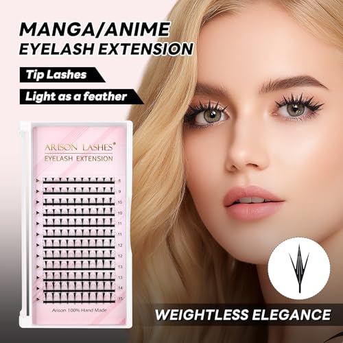 Arison Premade Fan Anime Lashes - Russian Volume Fluff