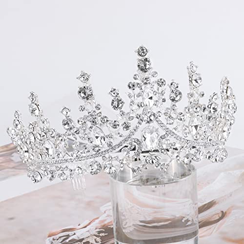 Queen Crown for Women Crystal Rhinestone Wedding Tiara