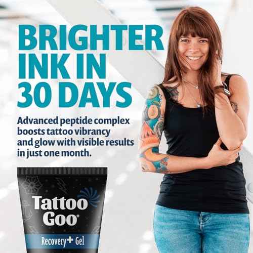 Tattoo Goo Recovery Gel for Tattoo Aftercare, 2 oz, Hydrates & Enhances Healing, Non-Greasy with Panthenol, Allantoin & Glycerin to Soothe Redness & Itch, Helps Ink Appear Brighter