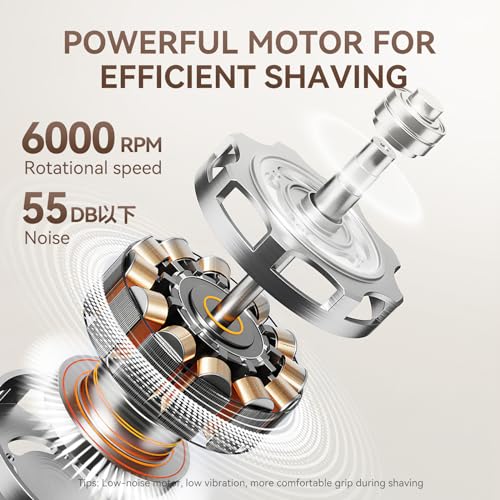 ANLAN Women's Electric Shaver Waterproof IPX6, Rechargeable Bikini Trimmer with LED Display, 0mm Comb for Legs Underarms Sensitive Skin (White Silver)