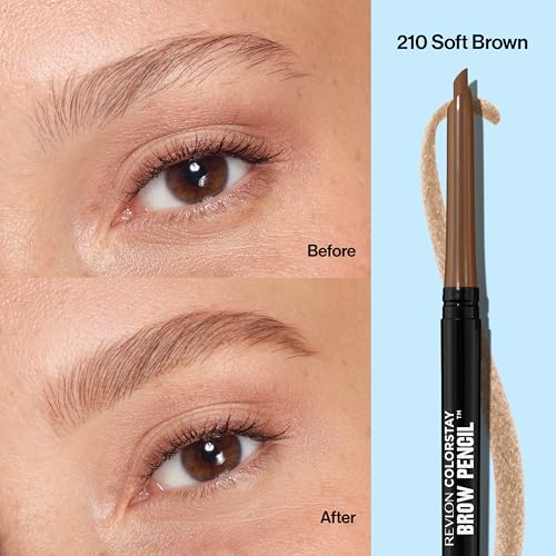 Revlon ColorStay Eyebrow Pencil Waterproof, Soft Brown 210