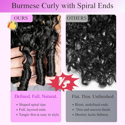 Pinketer Burmese Curly Half Wig Human Hair 14" Glueless