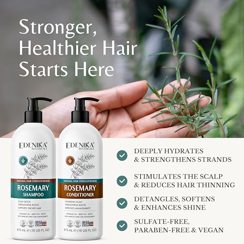 Rosemary Oil Shampoo & Conditioner Set with Biotin for Thinning Hair